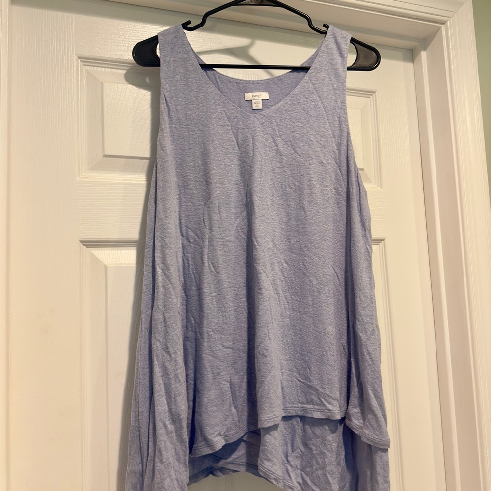 Light Purple Asymmetrical Relaxed Tank Top